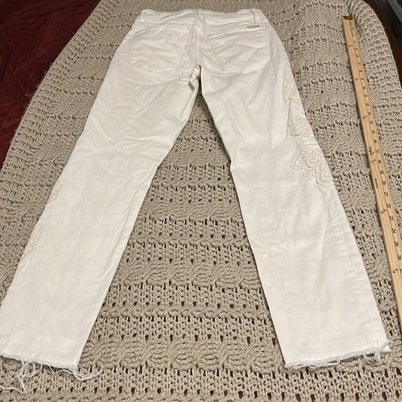 Joe's Jeans Denim - Joe’s‎ The Kass slim straight embroidered ankle  women’s sz 24 White embroidery